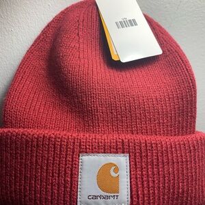 NWT Carhartt Cherry Red Ribbed Beanie